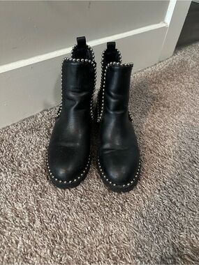 Seven Dials Black Studded Chelsea Ankle Boots